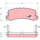 GDB1168 Bremsbelagsatz, Scheibenbremse COTEC GDB1168 Bremsbelagsatz, Scheibenbremse COTEC