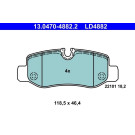 Bremsbelagsatz, Scheibenbremse ATE Ceramic 13.0470-4882.2