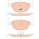 GDB1838 Bremsbelagsatz, Scheibenbremse COTEC GDB1838 Bremsbelagsatz, Scheibenbremse COTEC