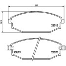 Brembo | Bremsbelagsatz, Scheibenbremse | P 54 027