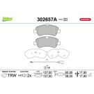 Valeo | Bremsbelagsatz, Scheibenbremse | 302657A