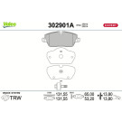 Valeo | Bremsbelagsatz, Scheibenbremse | 302901A