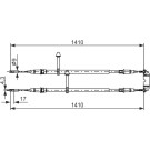 BOSCH | Seilzug, Feststellbremse | 1 987 477 245 BOSCH | Seilzug, Feststellbremse | 1 987 477 245