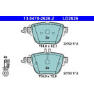 Bremsbelagsatz, Scheibenbremse ATE Ceramic 13.0470-2626.2