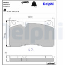 Delphi | Bremsbelagsatz, Scheibenbremse | LP2012 Delphi | Bremsbelagsatz, Scheibenbremse | LP2012