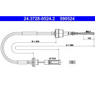 24.3728-0524.2 Seilzug, Kupplungsbetätigung