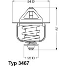 Wahler | Thermostat, Kühlmittel | 3467.85D