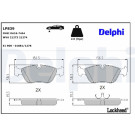 Delphi | Bremsbelagsatz, Scheibenbremse | LP839