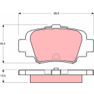 TRW | Bremsbelagsatz, Scheibenbremse | GDB1060