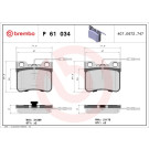 Brembo | Bremsbelagsatz, Scheibenbremse | P 61 034