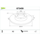 673459 Bremsscheibe COATED