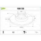 Valeo | Bremsscheibe | 186130