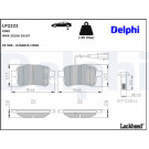 Delphi | Bremsbelagsatz, Scheibenbremse | LP2222 Delphi | Bremsbelagsatz, Scheibenbremse | LP2222
