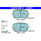 Bremsbelagsatz, Scheibenbremse ATE Ceramic 13.0470-3881.2