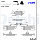 Delphi | Bremsbelagsatz, Scheibenbremse | LP2086