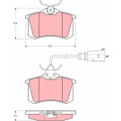 GDB1417 Bremsbelagsatz, Scheibenbremse