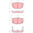 TRW Bremsbelagsatz, Scheibenbremse GDB3368