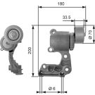 Gates Spannrolle, Keilrippenriemen DriveAlign™ T38410
