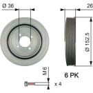 Gates Riemenscheibe, Kurbelwelle DriveAlign™ TVD1011A