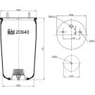 FEBI BILSTEIN 20940 Federbalg, Luftfederung