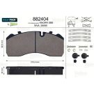 Valeo Bremsbelagsatz, Scheibenbremse SMARTPACK 882404
