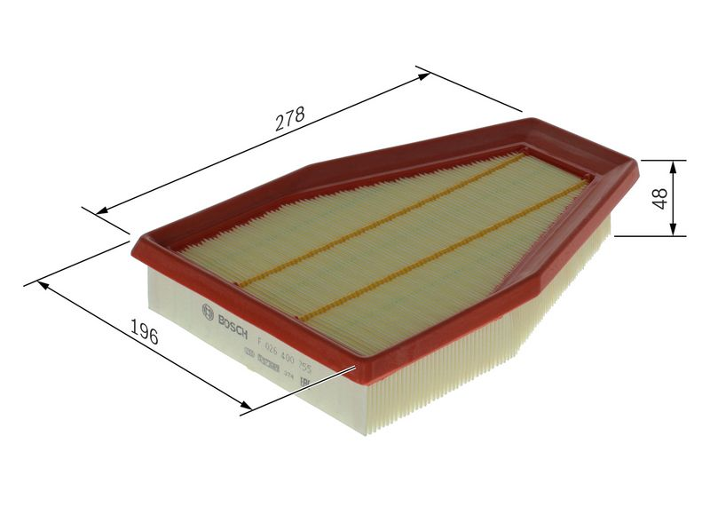 Luftfilter F 026 400 755 Luftfilter F 026 400 755