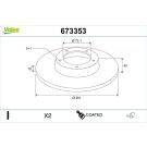 Valeo Bremsscheibe COATED 673353