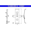 ATE Zubehörsatz, Scheibenbremsbelag 13.0460-0521.2