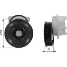 Spannrolle, Keilrippenriemen T38203 Spannrolle, Keilrippenriemen T38203