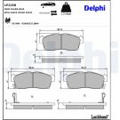 Delphi Bremsbelagsatz, Scheibenbremse LP2258
