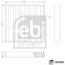 febi bilstein Filter, Innenraumluft 195984