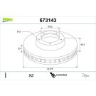 Valeo Bremsscheibe COATED 673143