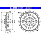 ATE Bremstrommel 24.0220-0020.1