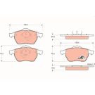 TRW Bremsbelagsatz, Scheibenbremse COTEC GDB1376