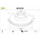 Valeo Bremsscheibe COATED 673115