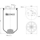 FEBI BILSTEIN 20422 Federbalg, Luftfederung FEBI BILSTEIN 20422 Federbalg, Luftfederung