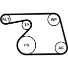 ContiTech Wasserpumpe + Keilrippenriemensatz 6PK1318WP1