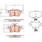 TRW Bremsbelagsatz, Scheibenbremse GDB2133