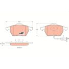TRW Bremsbelagsatz, Scheibenbremse COTEC GDB1049