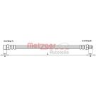 Metzger 2 x METZGER Bremsschlauch 4110257