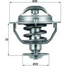 Mahle Thermostat, Kühlmittel BEHR TX 73 82D
