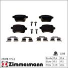 Zimmermann Bremsbelagsatz, Scheibenbremse 25818.175.2