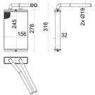 Mahle Wärmetauscher, Innenraumheizung BEHR AH 268 000S