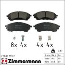 Zimmermann Bremsbelagsatz, Scheibenbremse 22688.190.2