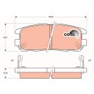 TRW Bremsbelagsatz, Scheibenbremse COTEC GDB1187