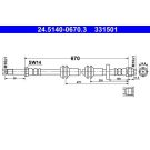 2 x ATE Bremsschlauch 24.5140-0670.3