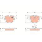 TRW Bremsbelagsatz, Scheibenbremse COTEC GDB1560