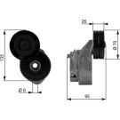 Gates Spannrolle, Keilrippenriemen DriveAlign™ T38430