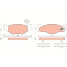 TRW Bremsbelagsatz, Scheibenbremse COTEC GDB454