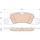 TRW Bremsbelagsatz, Scheibenbremse COTEC GDB1962